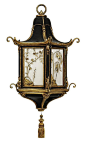 *A CHINOISERIE GILT AND BLACK-PAINTED LANTERN LATE 19TH/EARLY 20TH CENTURY: 