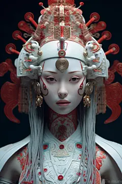 未来女生风机甲赛博朋克式国潮人物图片