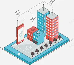 绿色手机智慧城市 页面网页 平面电商 创意素材