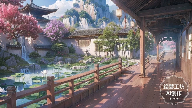 绘梦工坊丨AI仙侠古风背景素材《混装一期》2-花瓣网