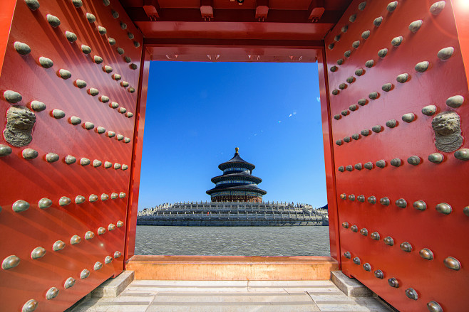 中国风门  中式建筑 高清背景素材 合成...