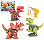 JRD&BS WINL DIY 儿童恐龙玩具创造者强大的恐龙构建玩具带分离恐龙玩具适合 3 4 5 6 7 岁儿童,教育玩具适合 4-9 岁儿童的*佳礼物(3 件 SS) - 玩具 - 亚马逊中国