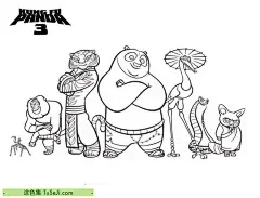 最棒的功夫动画片！12张《功夫熊猫》动画电影涂色图片免费下载 | 涂色集，涂色画打印大图 : 《Kung Fu Panda》是一部2008年上映的动画片，由DreamWorks Animation制作，由Jack Black、Dustin Hoffman、Angelina Jolie、Ian McShane、Seth Rogen、J 最棒的功夫动画片！12张《功夫熊猫》动画电影涂色图片免费下载
