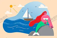 度假的美人鱼 【酷图网】现代,适量人物,h5,流行,潮流,创意,简约,扁平,青年,商务,互联网,场景交流,电子商务图标,商业人物,扁平插画,二维插画,扁平插画类,立体构图,扁平风,户外,科技插画,插图设计,社交,通讯,交友,平台,人物,手绘,插画,设计,动漫动画,动漫人物,美人鱼,度假的美人鱼,