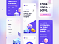 Folio: Designer Portfolio Kit – Mobile Version 3d object 3d isometric typography mobile menu 3d design 3d illustration 3d isometric illustration isometry ui design kit portfolio designer app mobile app mobile ux design ux ui design ui kit ui