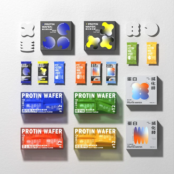 Protein bar brand packaging design 蛋白棒品牌包装设计-花瓣网