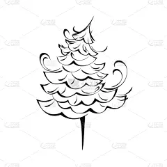 新年前夕,18岁到19岁,卷着的,贺卡,霜,模板,装饰物,杉树,节日,全身像