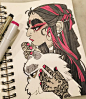 inktober make up 30 #inktober #inkedup #inkgirls #tattoo #copic #micron #henna #hennatattoo http://ift.tt/2giS9NS: 