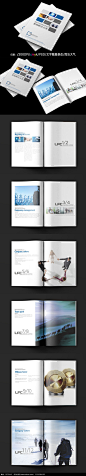 蓝色简约企业画册设计_画册设计/书籍/菜谱图片素材