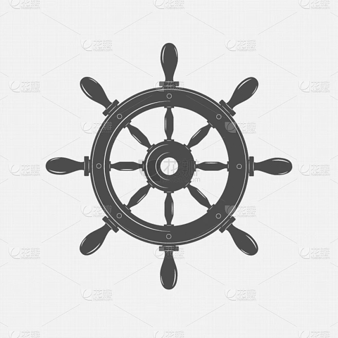 白色,船,方向盘,图标,分离着色,方向舵,海上运输,海洋,航海素材-花瓣网