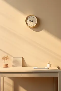 donchen1102_a_desk_in_the_style_of_light_beige_and_gold_asymmet_674206c0-09c1-47bb-83a3-a731e6fa50af