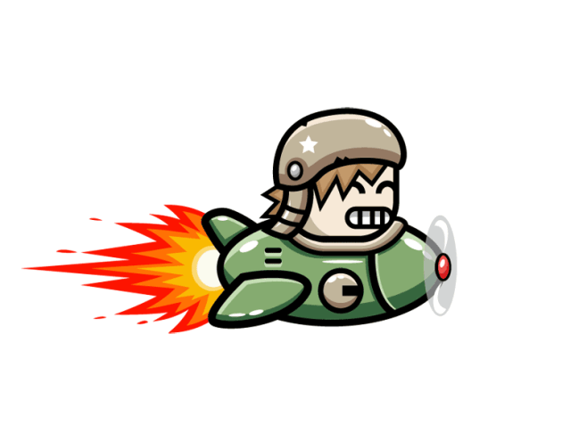 Airplane kid game character sprite sheet sidescroller game asset flying ...