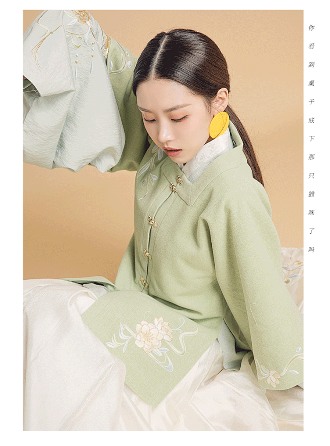 《抹茶沙龙》素兮明制比甲琵琶半袖冬季汉服...
