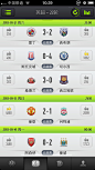 看球啦-掌中足球世界手机应用界面设计，来源自黄蜂网http://woofeng.cn/mobile/