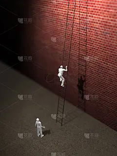 立墙的3D插图