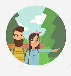 手绘旅行人物插画矢量图 设计图片 免费下载 页面网页 平面电商 创意素材