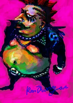 浑浊的空气  的插画 呵呵胖子