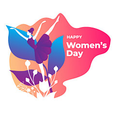 国外卡通扁平38妇女节女神女生节人物插画海报banner设计素材模板-淘宝网