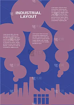 工业污染背景模板布局设计