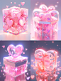 wanggangtie_A_transparent_gift_box_filled_with_pink_heart-shape_0809828b-6495-48d8-919a-1efec807f614