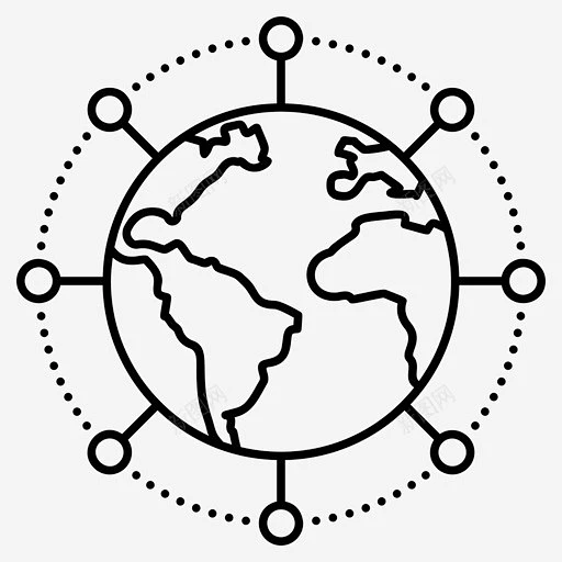 全球网络分支网络全球连接图标 连接 icon 标识 标志 UI图标 设计图片 免费下载 页面网页 平面电商 创意素材-花瓣网