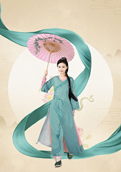 叫我学姐就行采集到古装女全身 干练