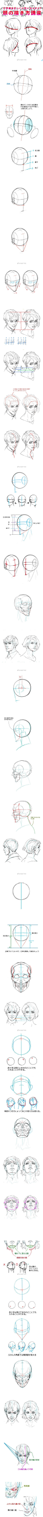 【头部画法】不会画新手小白看过来~最强头部… - 半次元 - ACG爱好者社区