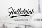 Introducing Hallelujah : Introducing Hallelujah, font script to make your text look beautiful. Ideal for your branding, logo, header, poster, apparel, packaging, business cards, etc.Support OpenType features, that can allow you to choose a character that 