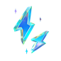 3D立体玻璃质感彩色闪电元素