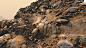 Martian Rock Scree, James Ritossa : Went to mars last week and was really inspired by the rock formations there, so I couldn't resist making one of these when I got back!  138% Substance Designer.