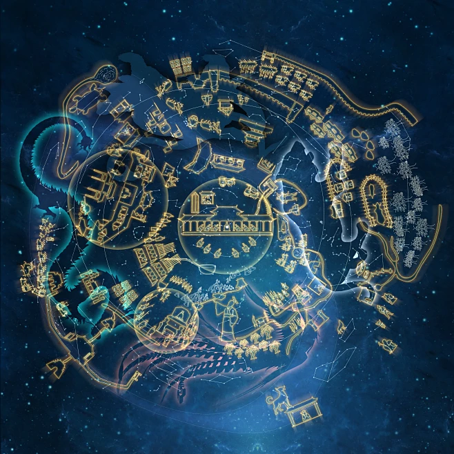 中国古代星官图：龙虎四象与廿八宿-花瓣网