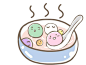食品元素其他食品手绘汤圆