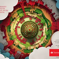 Santander / Christmas Tree : Print campaign for promote the giant Christmas Tree in São Paulo and Rio de Janeiro made by Santander Bank