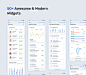 医疗健康APP应用数据统计分析后台UI设计套件 Medical App Dashboard – MedUX Light UI Kit – 设
