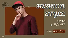 简约跨境电商男装海报banner