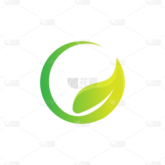 Leaf icon design vector illustration. Abstract Lea素材-花瓣网