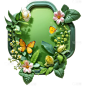 惊蛰3D图框植物花朵昆虫组合场景元素