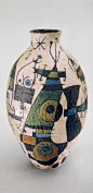 Joan Miro; Glazed Ceramic Vase, 1940s.: 