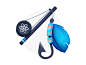 自定义 React Hooks 徽章代码编码课程开发人员羽毛钓鱼钓鱼竿钩钩 JavaScript编程反应卷轴