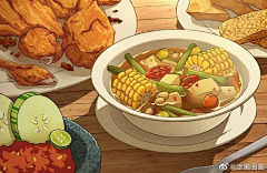 兔纸仙僧采集到画食物