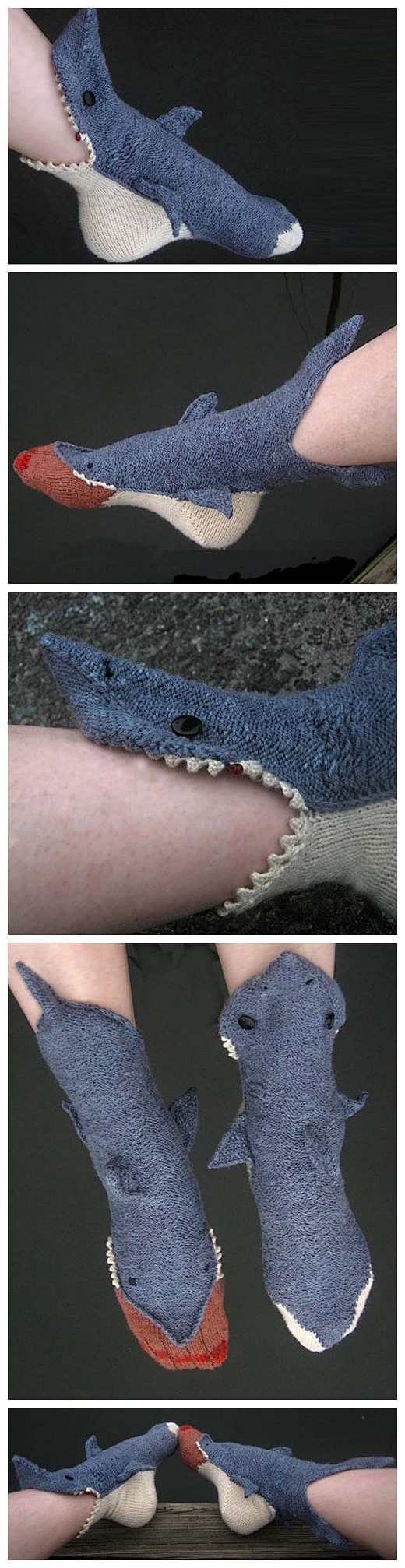 【创意袜子-有鲨鱼咬我的脚！】