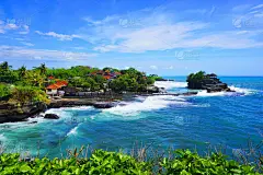 海神庙,寺庙,天气,海岸线,2015年,夏天,户外,印度尼西亚,沙子,亚洲