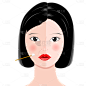 扁平美容美白医美贴纸