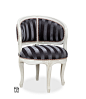 TALMD新古典梳妆椅条纹高端家具定制668-13