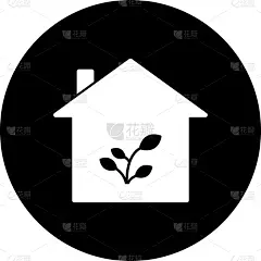 房屋,植物,计算机图标,轮廓,矢量,阴影,符号,直的,图像,低多边形效果
