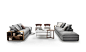 Sectional fabric sofa with storage space GROUNDPIECE | Sectional sofa by Flexform_17