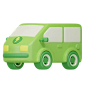 Electric Bus  3D Icon