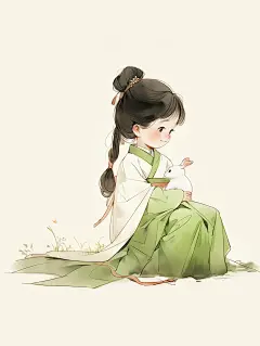 Q版古风小可爱，AI绘画关键词分享 - 小红书