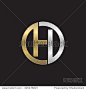 H initial circle company or HO OH logo black background-商业/金融,符号/标志-海洛创意(HelloRF)-Shutterstock中国独家合作伙伴-正版图片在线交易平台-站酷旗下品牌