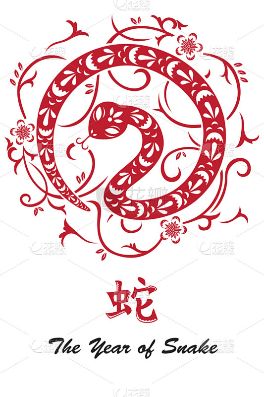 蛇,春节,动物,贺卡,性格,形状,庆祝,...